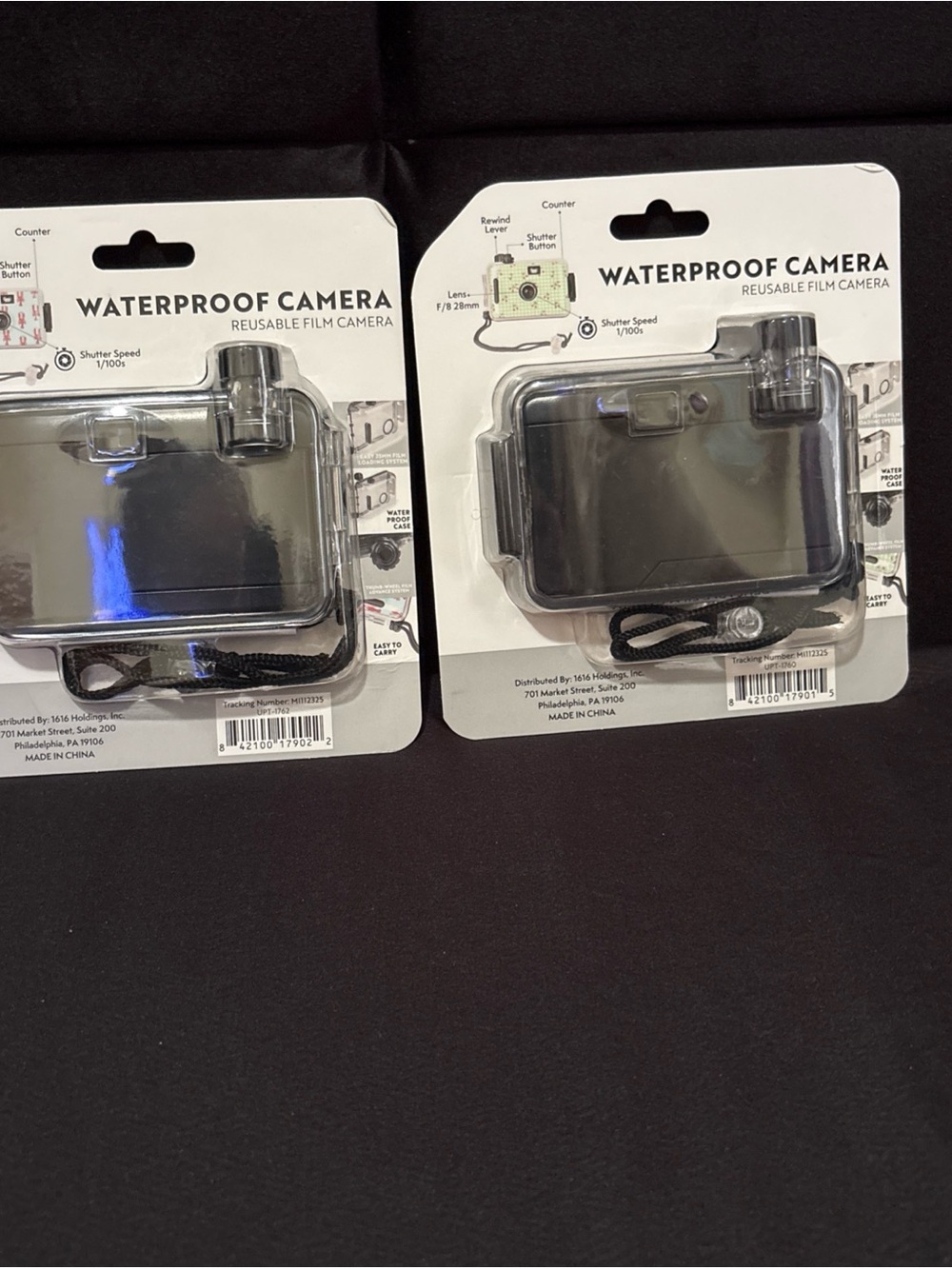 Waterproof Reusable Film Camera — Mint Green Cherry Pattern - Picture 2 of 4